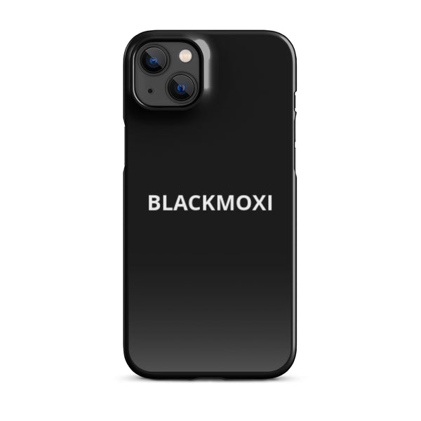 BlackMoxi Snap case for iPhone® w/wht lettering