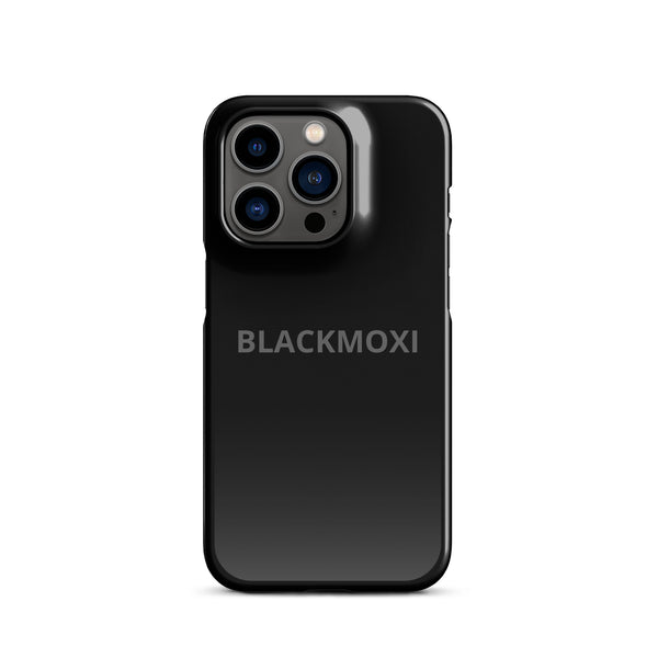 BlackMoxi Snap case for iPhone® w/blk lettering