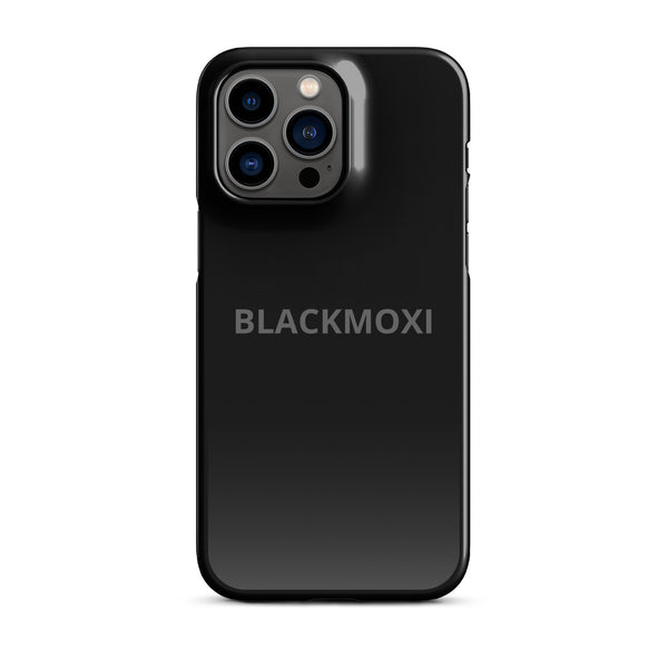 BlackMoxi Snap case for iPhone® w/blk lettering