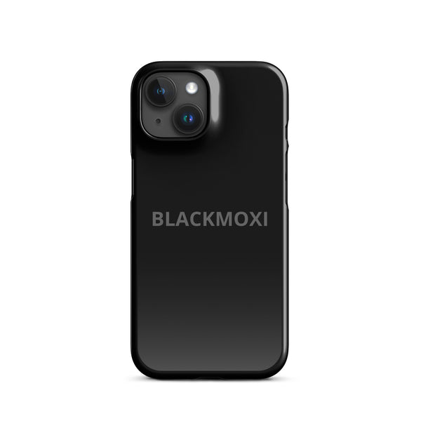 BlackMoxi Snap case for iPhone® w/blk lettering