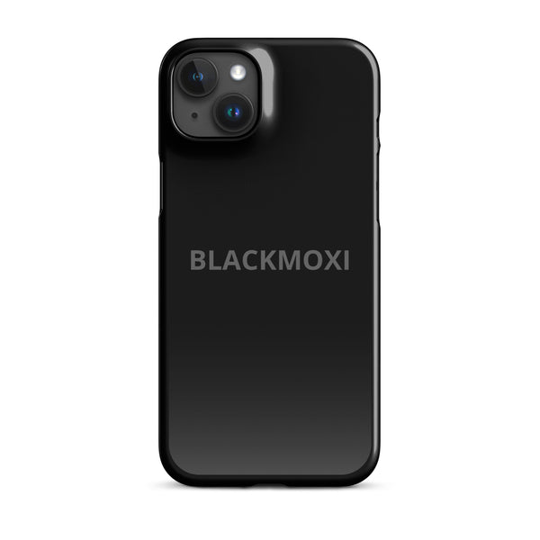 BlackMoxi Snap case for iPhone® w/blk lettering