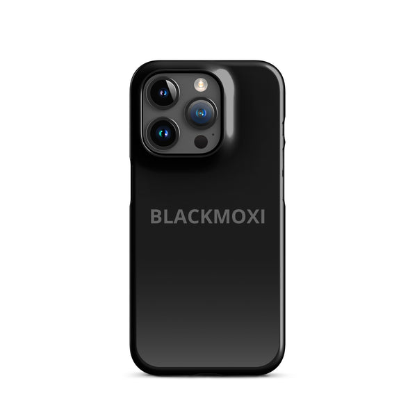 BlackMoxi Snap case for iPhone® w/blk lettering