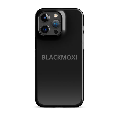 BlackMoxi Snap case for iPhone® w/blk lettering