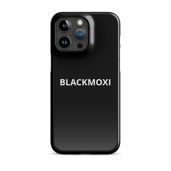 BlackMoxi Snap case for iPhone® w/wht lettering