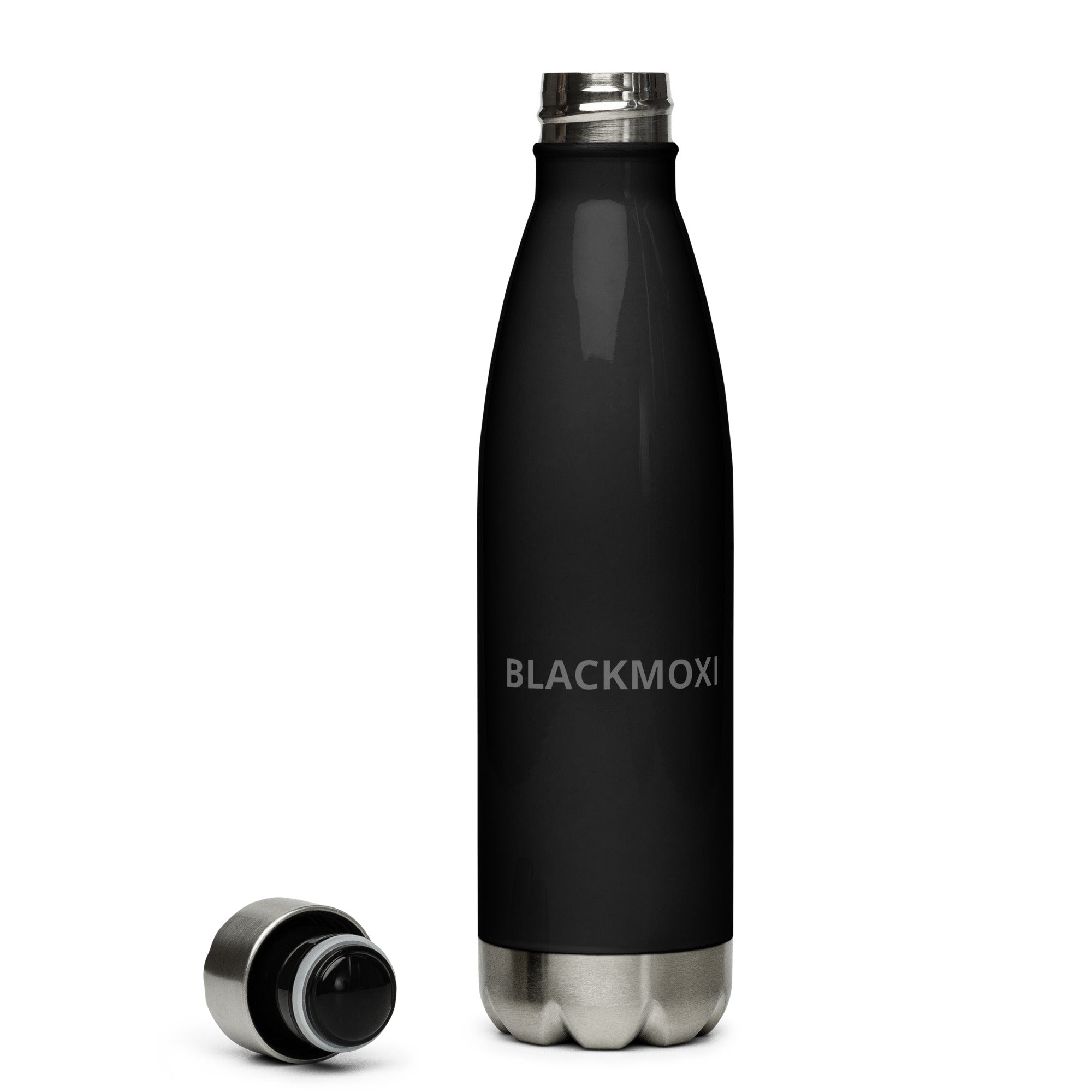 BlackMoxi Stainless steel water bottle w/blk lettering