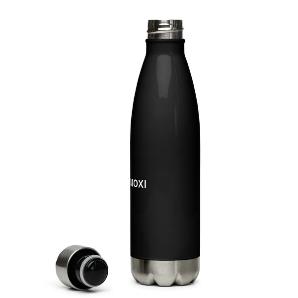 BlackMoxi Stainless steel water bottle w/wht lettering