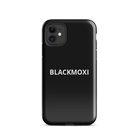 BlackMoxi Tough Case for iPhone® w/wht lettering