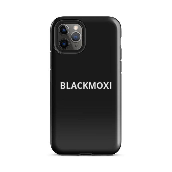 BlackMoxi Tough Case for iPhone® w/wht lettering