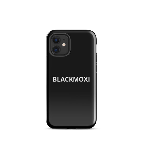 BlackMoxi Tough Case for iPhone® w/wht lettering