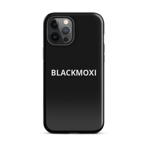 BlackMoxi Tough Case for iPhone® w/wht lettering