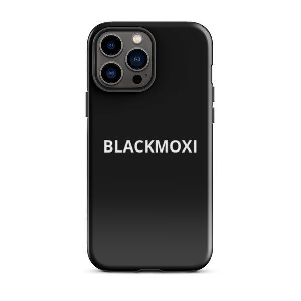 BlackMoxi Tough Case for iPhone® w/wht lettering