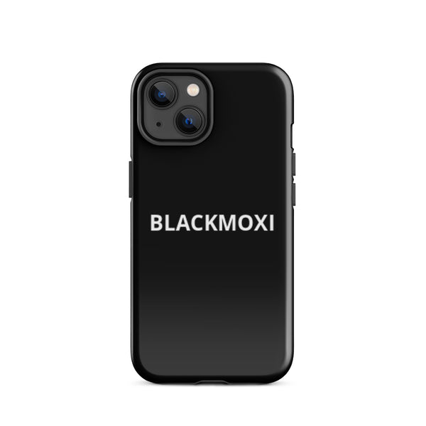 BlackMoxi Tough Case for iPhone® w/wht lettering