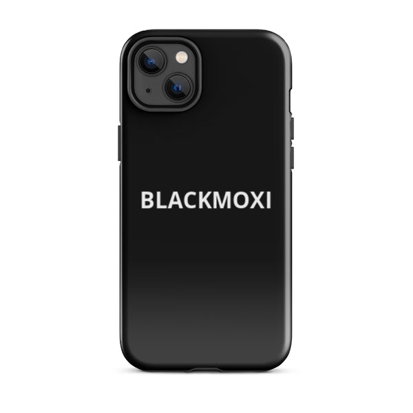 BlackMoxi Tough Case for iPhone® w/wht lettering