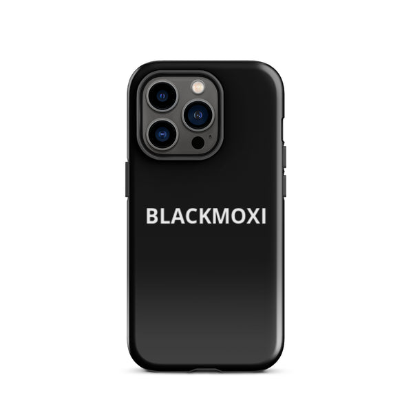 BlackMoxi Tough Case for iPhone® w/wht lettering