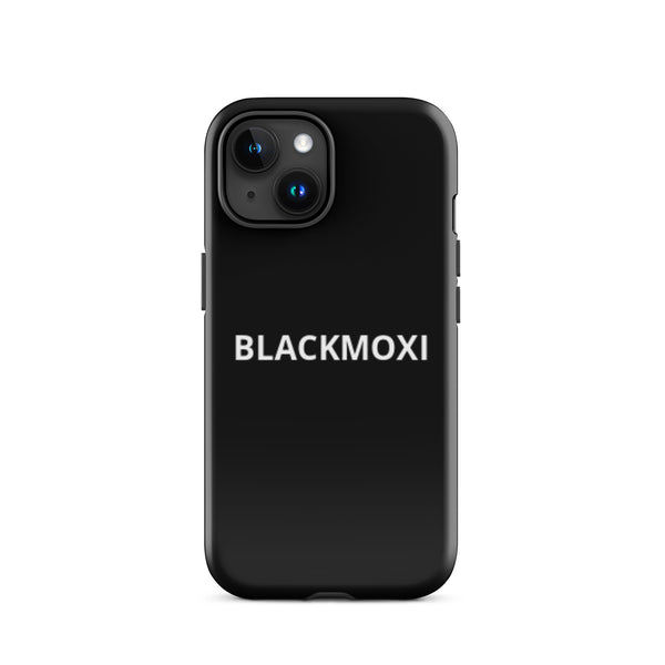 BlackMoxi Tough Case for iPhone® w/wht lettering