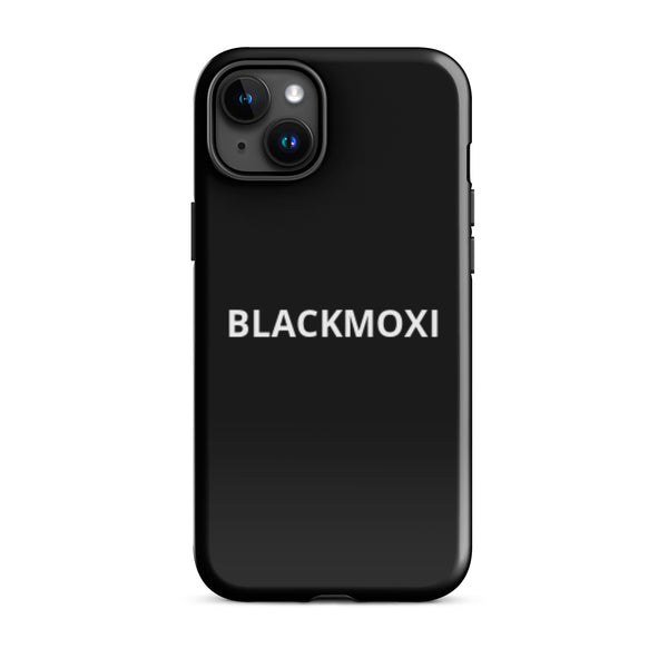 BlackMoxi Tough Case for iPhone® w/wht lettering