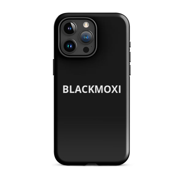 BlackMoxi Tough Case for iPhone® w/wht lettering