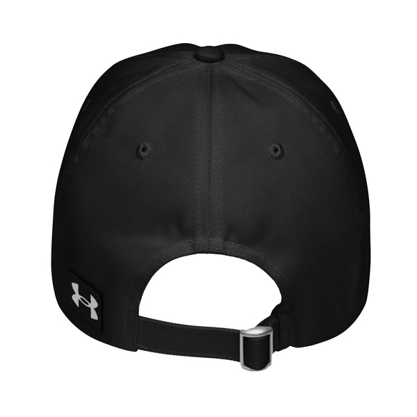 BlackMoxi Under Armour® dad hat w/wht lettering