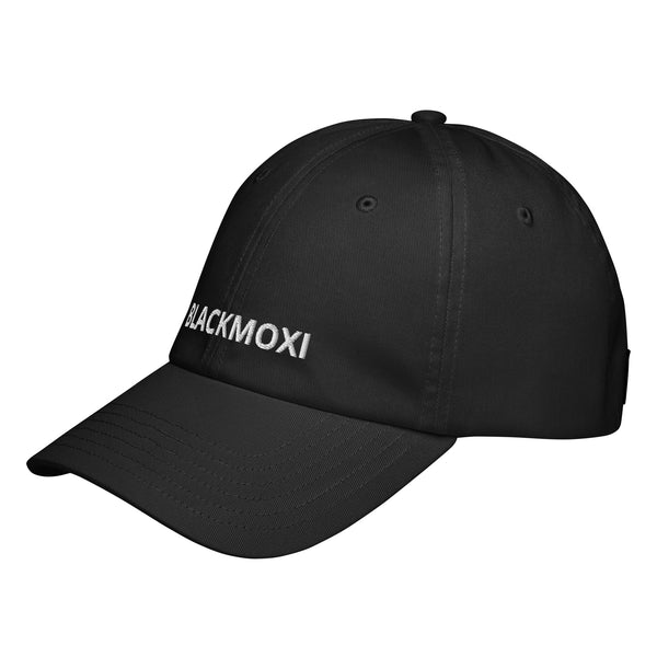 BlackMoxi Under Armour® dad hat w/wht lettering