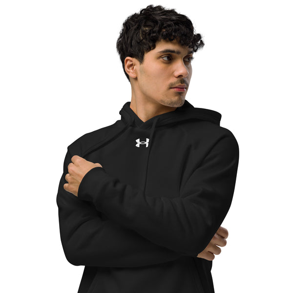 BlackMoxi Under Armour® hoodie w/wht lettering