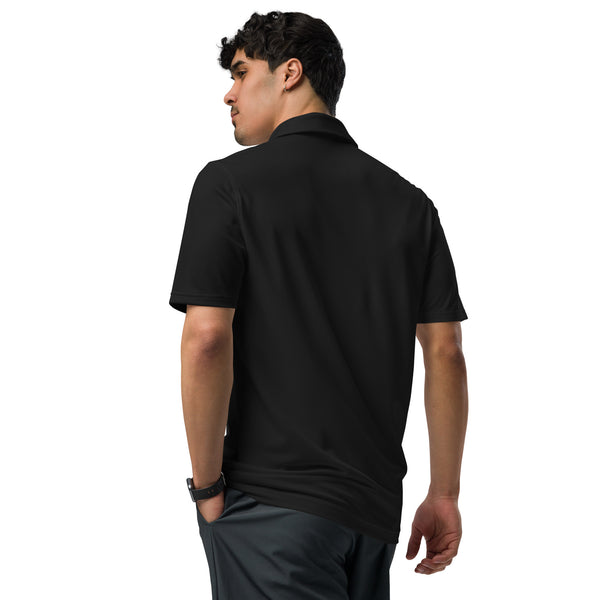 BlackMoxi Under Armour® men's polo w/wht lettering