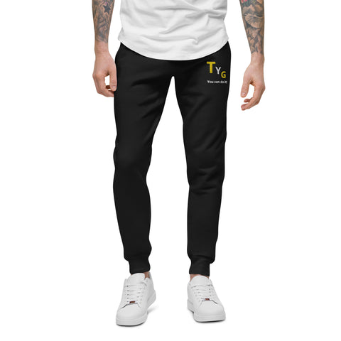 Hoodies4You "TYG" "You can do it!" Black Sweatpants w/gold and white letters