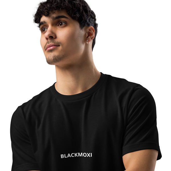 BlackMoxi Unisex staple eco t-shirt w/wht lettering