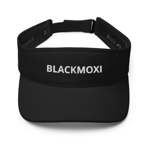 BlackMoxi Visor w/wht lettering