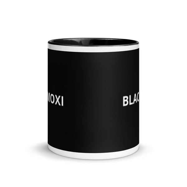 BlackMoxi Mug with Color Inside w/wht lettering