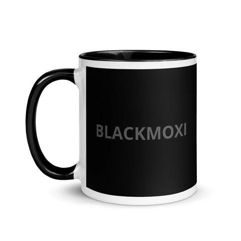 BlackMoxi Mug with Color Inside w/blk lettering