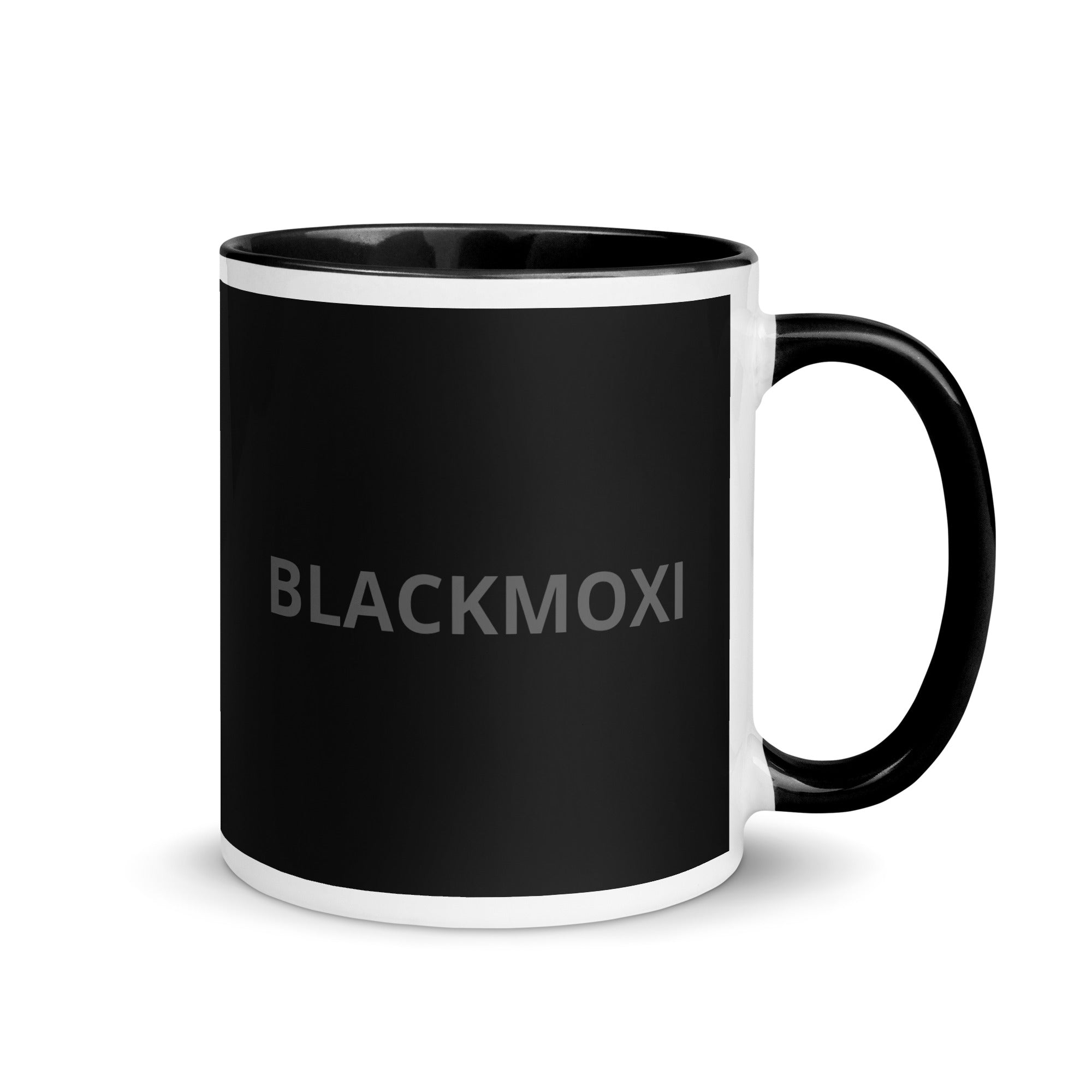 BlackMoxi Mug with Color Inside w/blk lettering