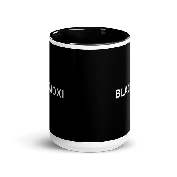 BlackMoxi Mug with Color Inside w/wht lettering