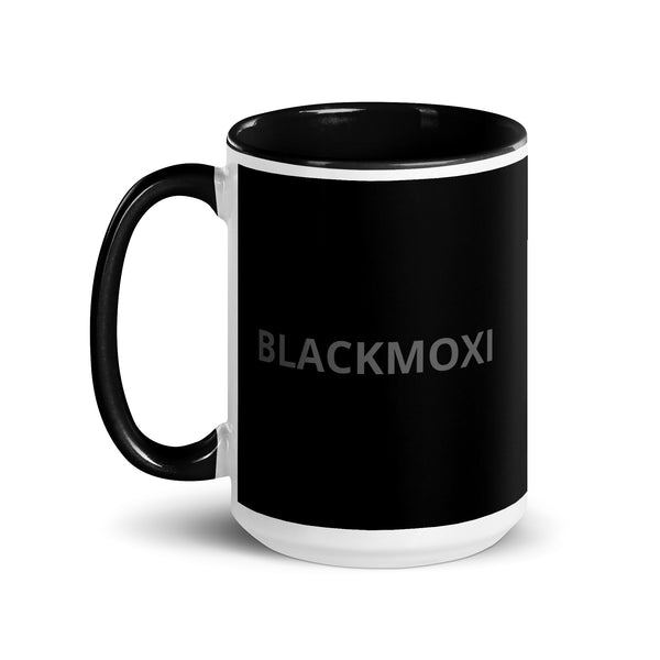 BlackMoxi Mug with Color Inside w/blk lettering