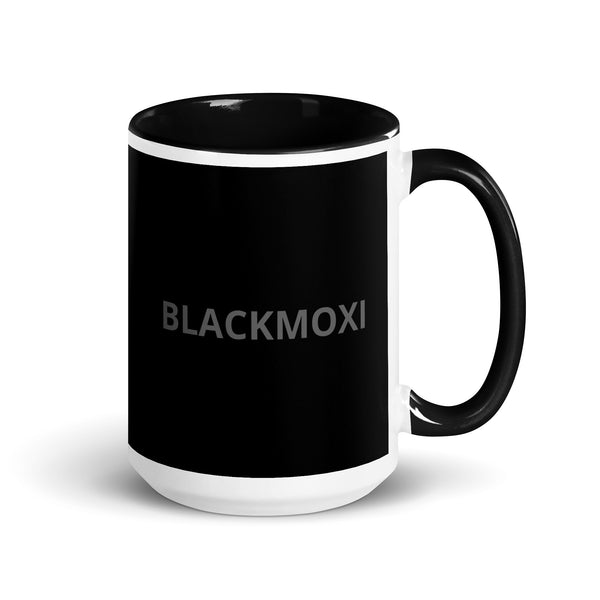 BlackMoxi Mug with Color Inside w/blk lettering