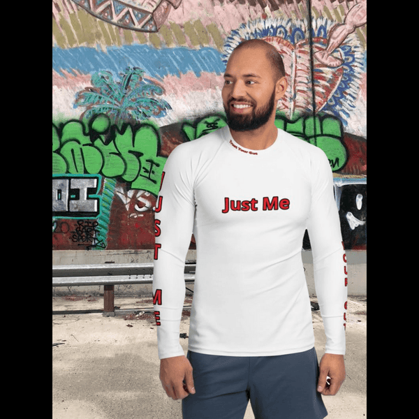 Hoodies4You "Just Me" "Trust Your Gut" - Men's White Body Glove w/Red Type