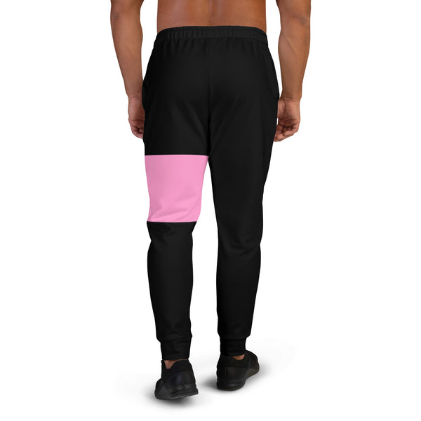 Hoodies4You "Just Me" Pink Block Logo Men's Joggers Pants #005