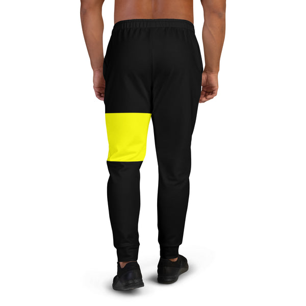 Hoodies4You "Just Me" Yellow Block Logo Men's Joggers Pants #019