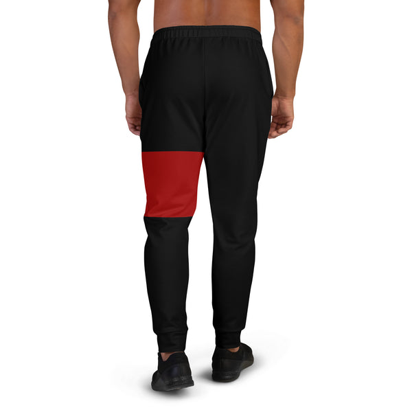 Hoodies4You "Just Me" Burgundy Block Logo Men's Joggers Pants #020