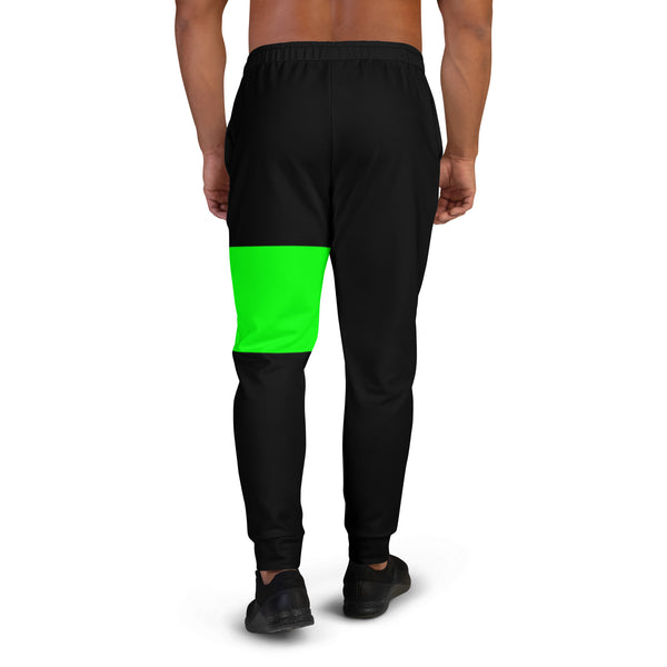 Hoodies4You "Just Me" Green Block Logo Men's Joggers Pants #023