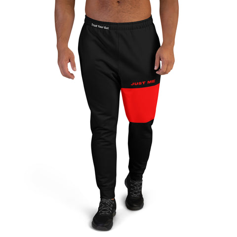 Hoodies4You "Just Me" Red Block Logo Men's Joggers Pants #006