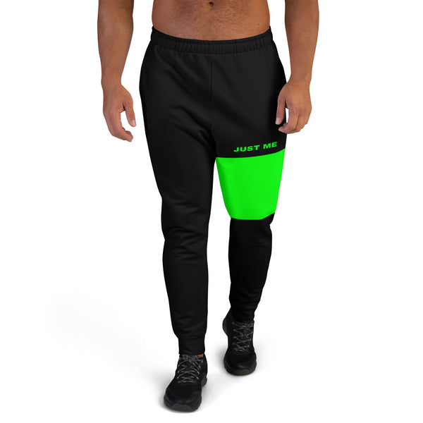 Hoodies4You "Just Me" Green Block Logo Men's Joggers Pants #023
