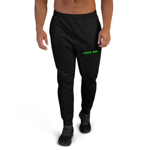 Hoodies4You "Just Me" Black/Green Men's Joggers Pants