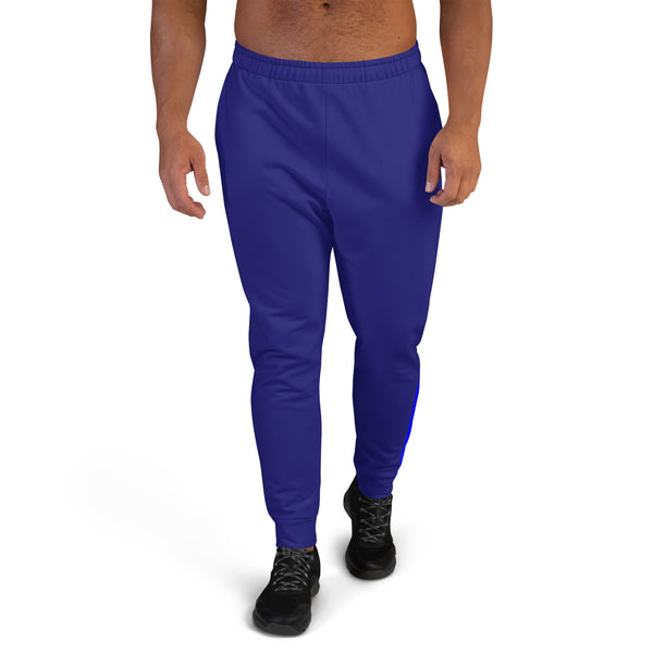 Hoodies4You "Just Me", White Lettering, Blue Men's Joggers Pants