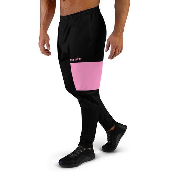 Hoodies4You "Just Me" Pink Block Logo Men's Joggers Pants #005