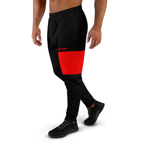 Hoodies4You "Just Me" Red Block Logo Men's Joggers Pants #006