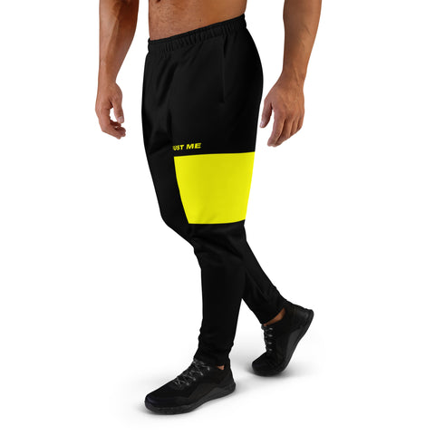 Hoodies4You "Just Me" Yellow Block Logo Men's Joggers Pants #019