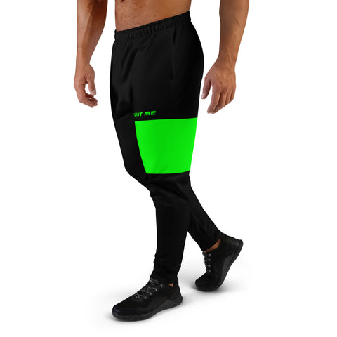Hoodies4You "Just Me" Green Block Logo Men's Joggers Pants #023