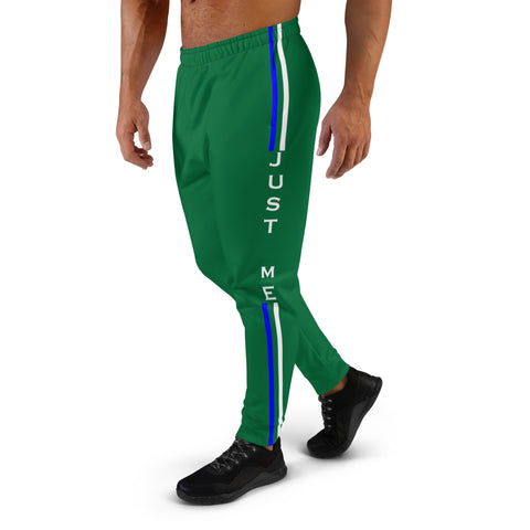Hoodies4You "Just Me", White Lettering, Green Men's Joggers Pants