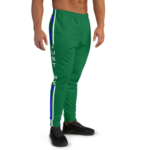 Hoodies4You "Just Me", White Lettering, Green Men's Joggers Pants