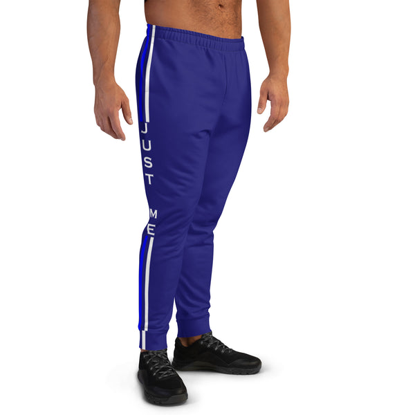 Hoodies4You "Just Me", White Lettering, Blue Men's Joggers Pants